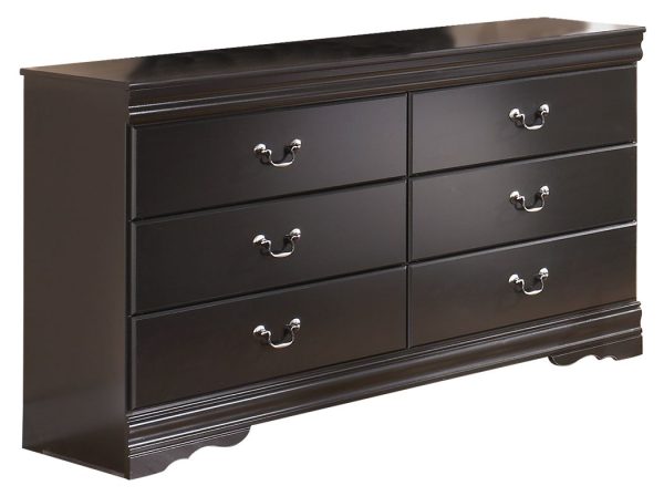 Huey - Black - Six Drawer Dresser 1