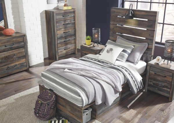 Drystan - Multi - Twin Panel Bed with Storage 4