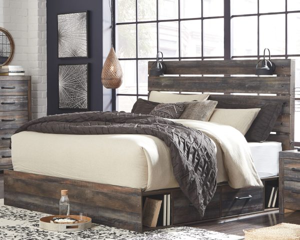 Drystan - Multi - King Panel Bed with Storage