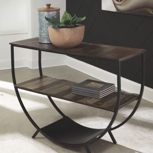 Lamoney - Gray/White/Brown - Console Sofa Table
