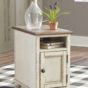 Realyn - White/Brown - Chair Side End Table