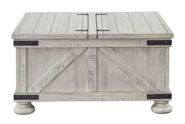 Carynhurst - Whitewash - Cocktail Table with Storage - 3