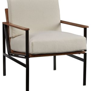 Tilden - Ivory/Brown - Accent Chair