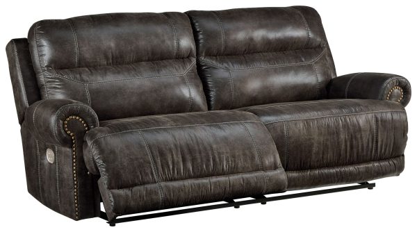 Grearview - Charcoal - 2 Seat PWR REC Sofa ADJ HDREST