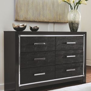 Kaydell - Black - Six Drawer Dresser