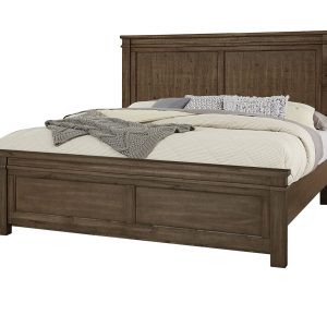 Cool Rustic Cal. King Mansion Bed with Mansion Footboard Mink