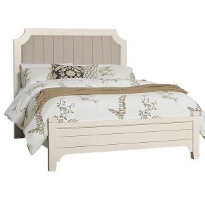 Bungalow Queen Uph Bed Finish Shown - Lattice (Soft White)