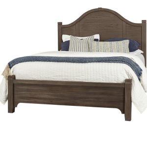 Bungalow Queen Arched Bed Finish Shown - Folkstone(Driftwood)