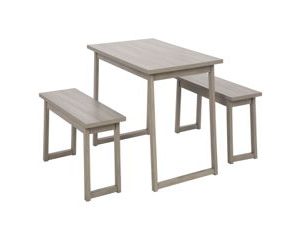 Loratti - Gray - Rect Drm Table Set