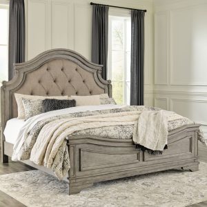 Lodenbay - Antique Gray - King Panel Bed