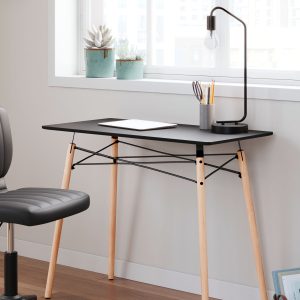 Jaspeni - Black / Natural - Home Office Desk