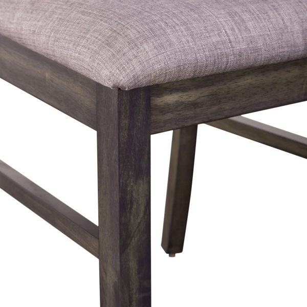 Anglewood - Slat Back Upholstered Side Chair - Dark Brown-4