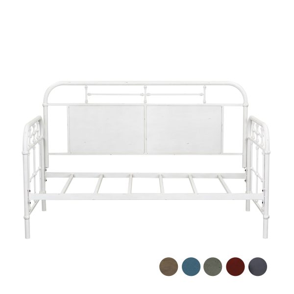 Vintage Series - Twin Metal Day Bed - Antique White -1