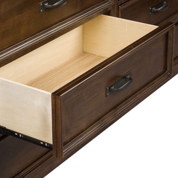 Saddlebrook - 9 Drawer Dresser - Dark Brown -7