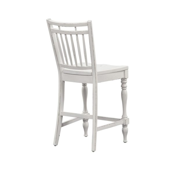Magnolia Manor - Spindle Back Counter Chair - White-6