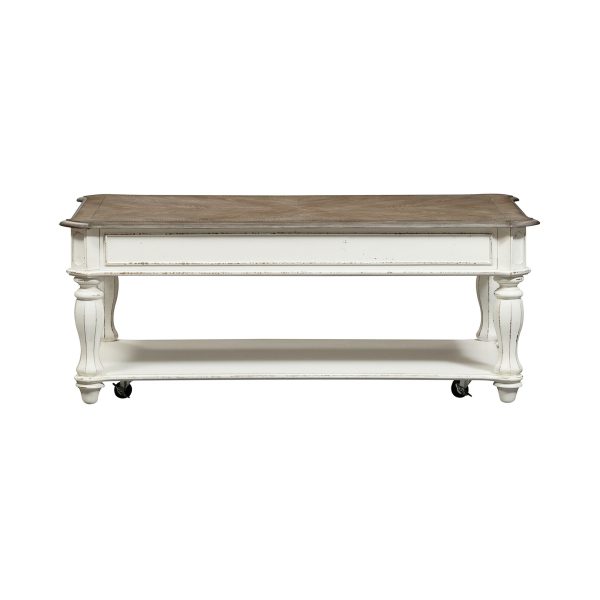 Magnolia Manor - Lift Top Cocktail Table - White-1