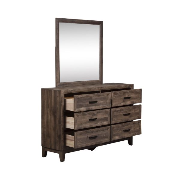 Ridgecrest - Dresser & Mirror - Light Brown -3