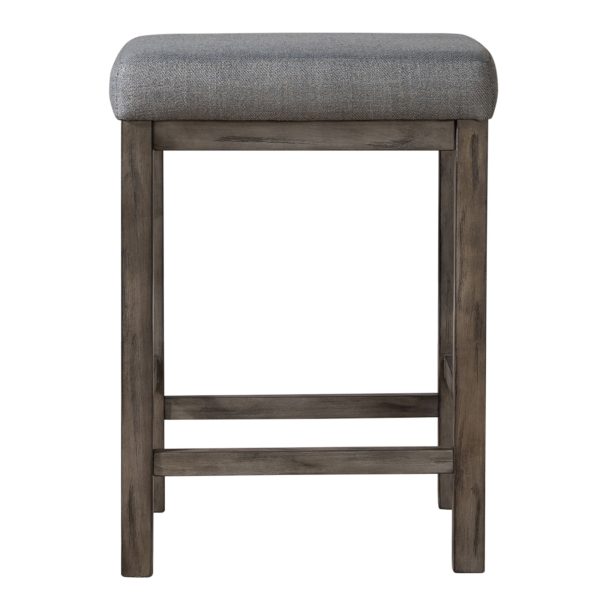 Hayden Way - Upholstered Console Stool - Washed Gray-1