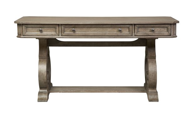 Simply Elegant - 3 Piece Desk & Hutch Set - Light Brown -1