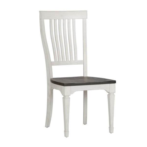 Allyson Park - 7 Piece Rectangular Table Set - White - Vertical Slat Chairs 4