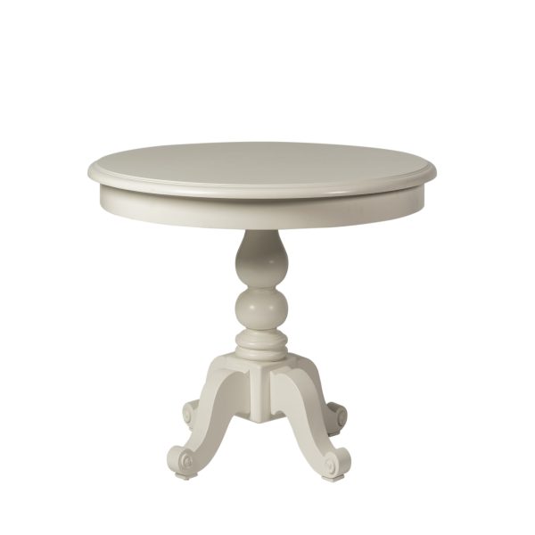 Summer House - Pedestal Table - Oyster White -1