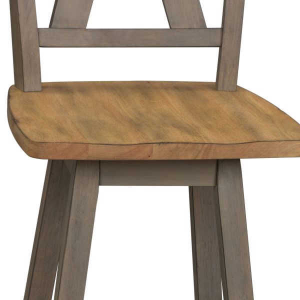 Lindsey Farm - Counter Height Swivel Chair - Dark Gray-3