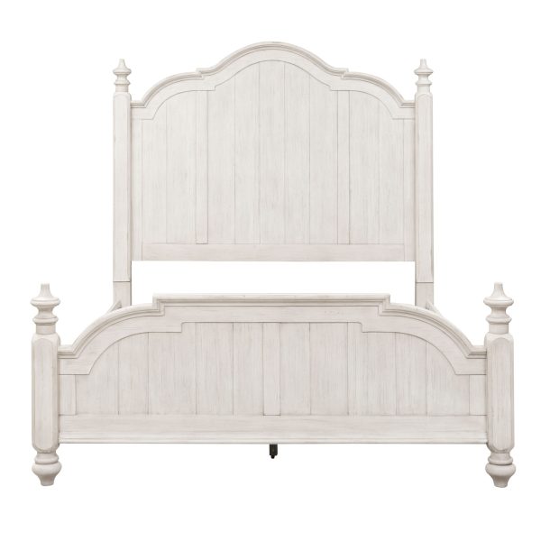 Farmhouse Reimagined - King Poster Bed - White-1