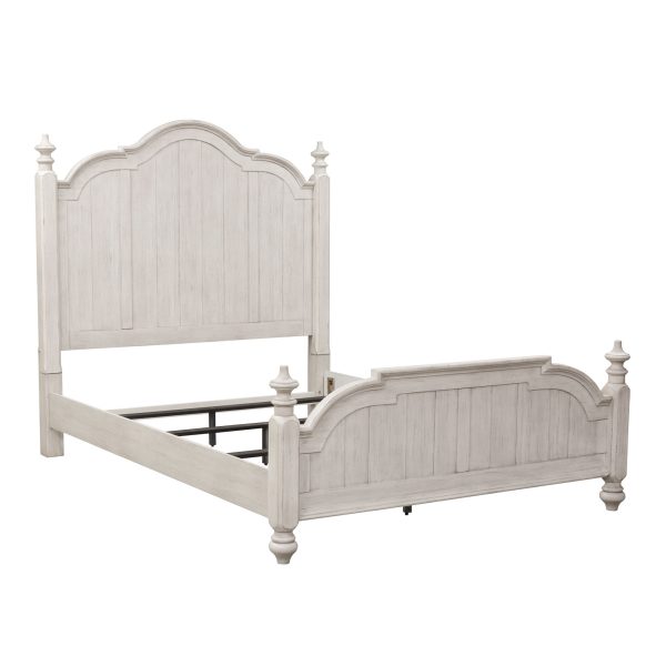 Farmhouse Reimagined - King Poster Bed - White-2