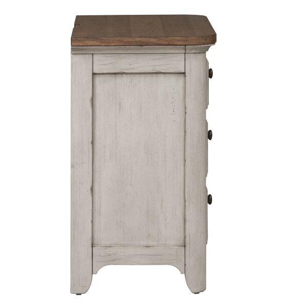Farmhouse Reimagined - 3 Drawer Night Stand With Charging Station - White-4