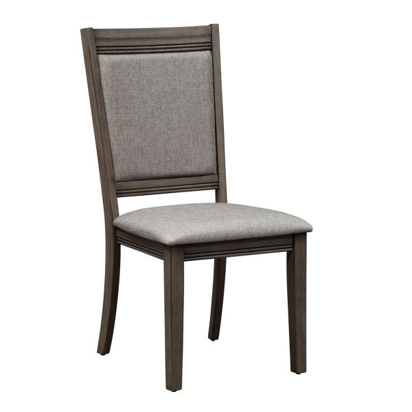Tanners Creek - 7 Piece Rectangular Table Set - Dark Gray - Upholstered Chair Backs-7
