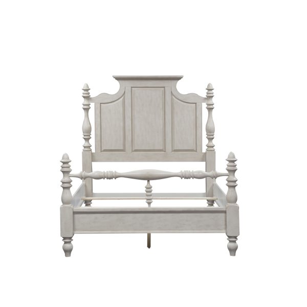 High Country - Queen Poster Bed - White-1