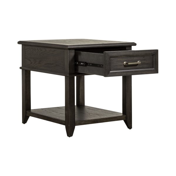 Mill Creek - 3 Piece Set (Lift Top Cocktail & 2 Drawer End Tables) - Dark Brown -7