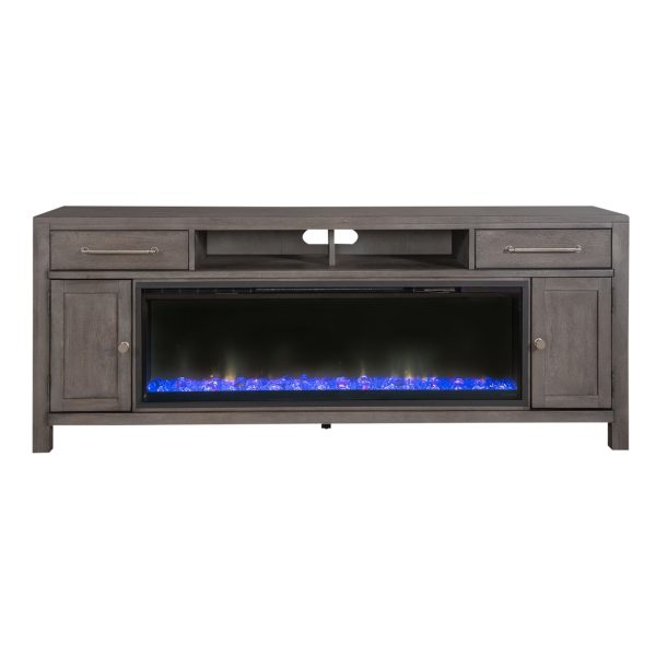 Modern Farmhouse - Fireplace TV Consoles 78" - Dusty Charcoal -2