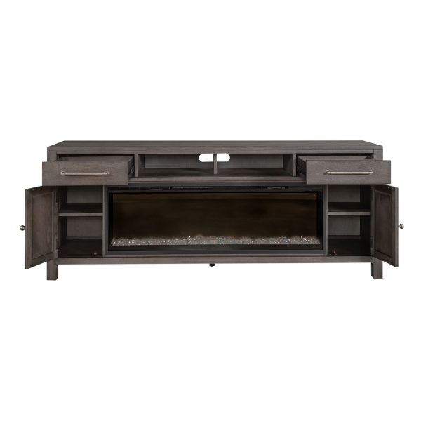 Modern Farmhouse - Fireplace TV Consoles 78" - Dusty Charcoal -6