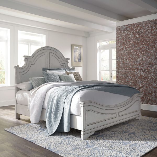Magnolia Manor - California King Panel Bed - White