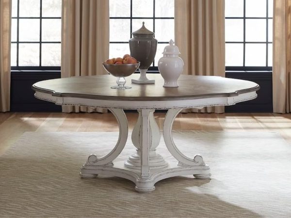 Magnolia Manor - Round Table Set - White