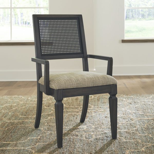 Caruso Heights - Panel Back Arm Chair (RTA) - Black