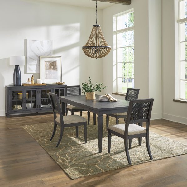 Caruso Heights - 5 Piece Rectangular Table Set - Black