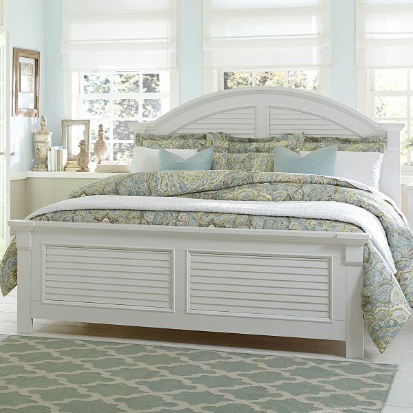 Summer House - King Panel Bed - White