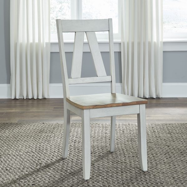 Lindsey Farm - Splat Back Chair - Weathered White