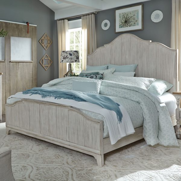 Farmhouse Reimagined - King Panel Bed - White
