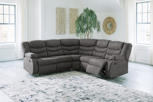 Partymate - Slate - 3 Pc. - 2-Piece Reclining Sectional, Rocker Recliner-2