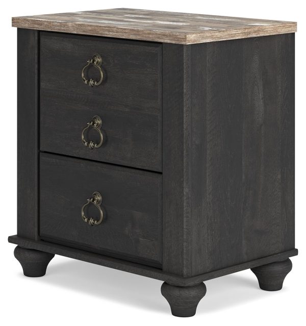 Nanforth - Two-tone - Two Drawer Night Stand-2
