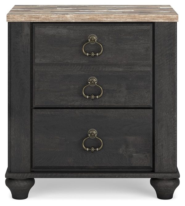 Nanforth - Two-tone - Two Drawer Night Stand-4