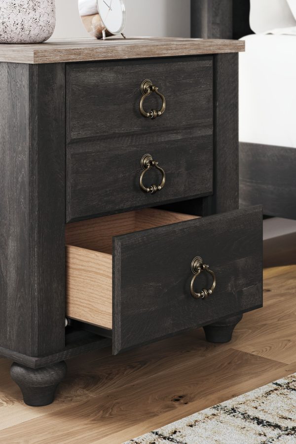 Nanforth - Two-tone - Two Drawer Night Stand-6