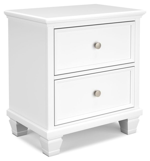Fortman - White - Two Drawer Night Stand-1