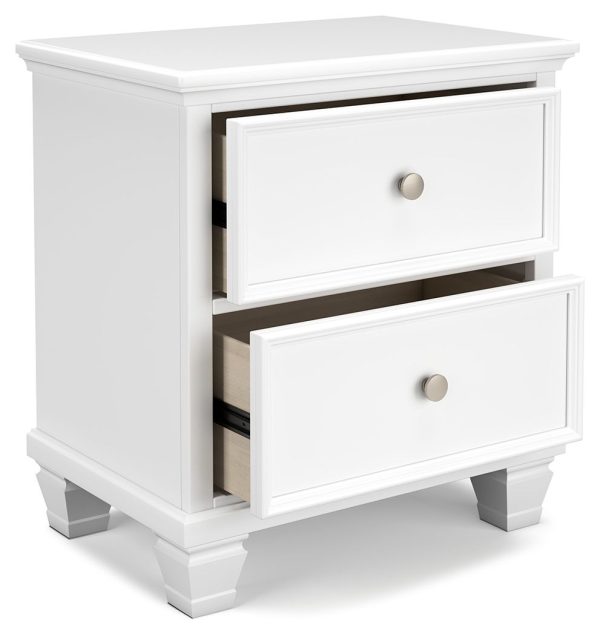 Fortman - White - Two Drawer Night Stand-2