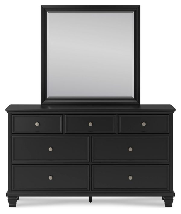 Lanolee - Black - Dresser And Mirror-4