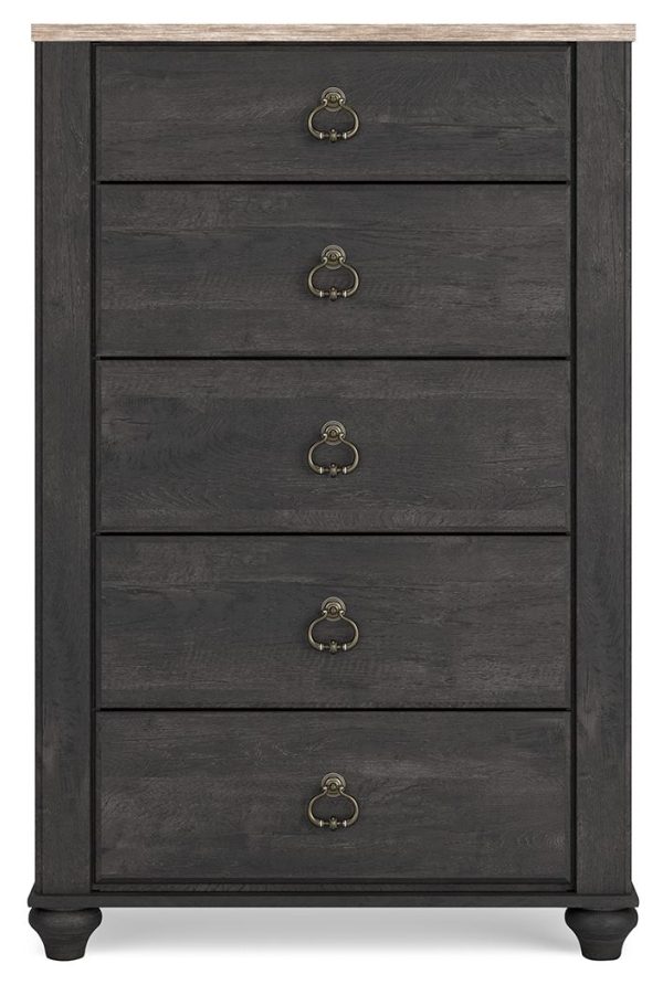 Nanforth - Two-tone - Five Drawer Chest-4