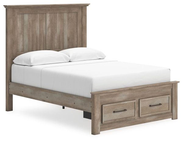 Yarbeck - Sand - Queen Panel Bed With Storage-1